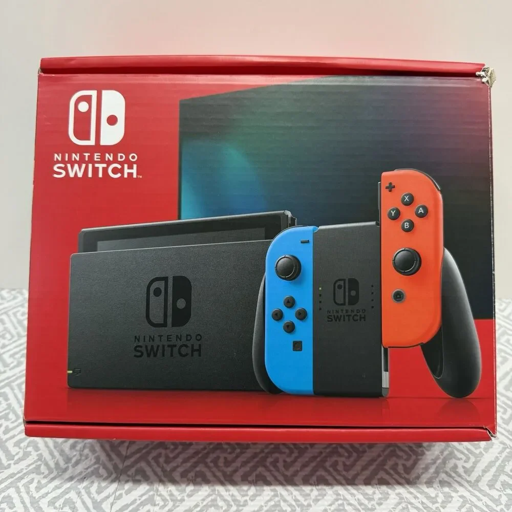 Nintendo Switch V2 HAC-001(-01) Neon Red Blue Brand New Console